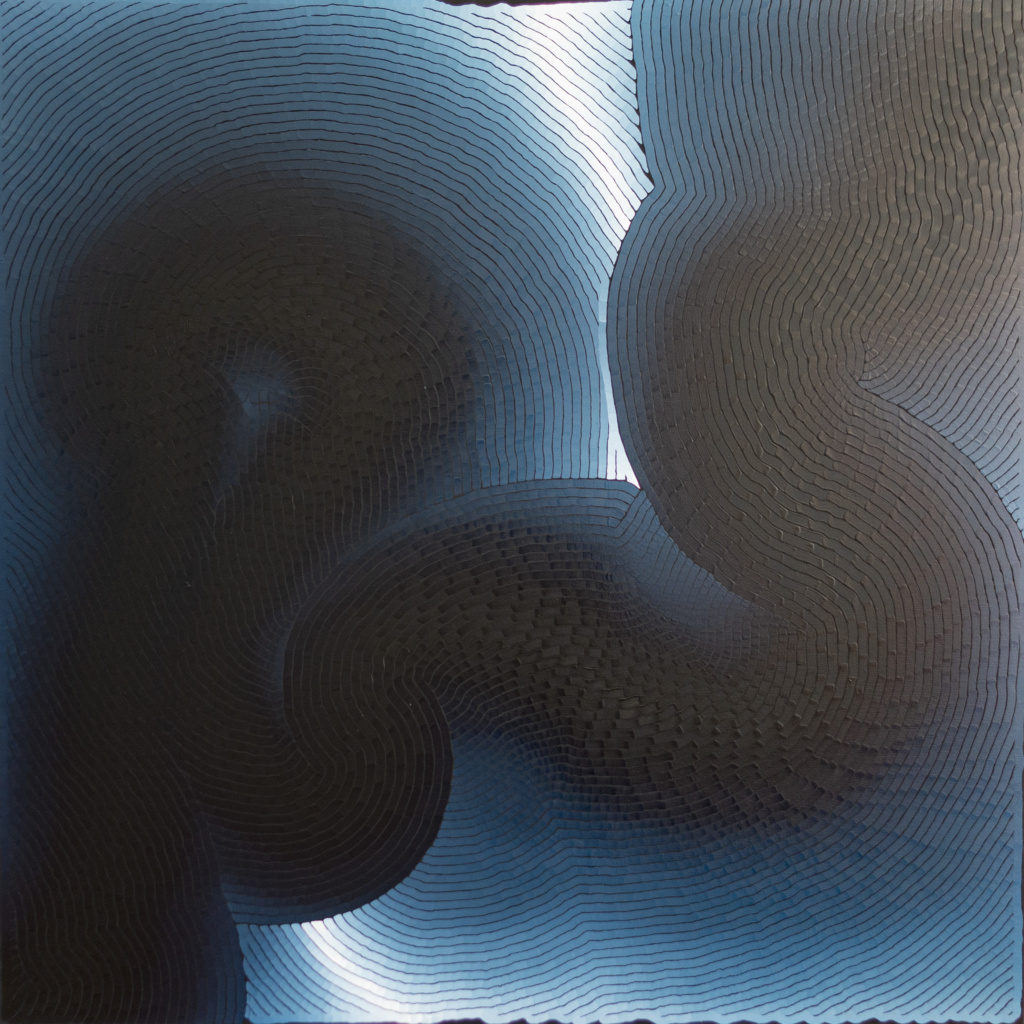 Indigo 02 série II - 2022 -135 cm x 135 cm - huile sur toile