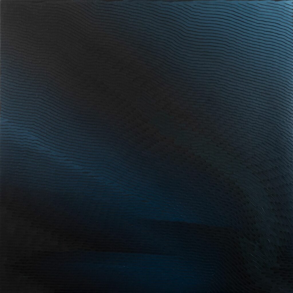 Indigo S2 01 2021 - 80 cm x 80 cm - huile sur toile