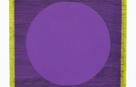 Weaving-violet-jaune-50x70cm-acrylique-sur-toile-2018